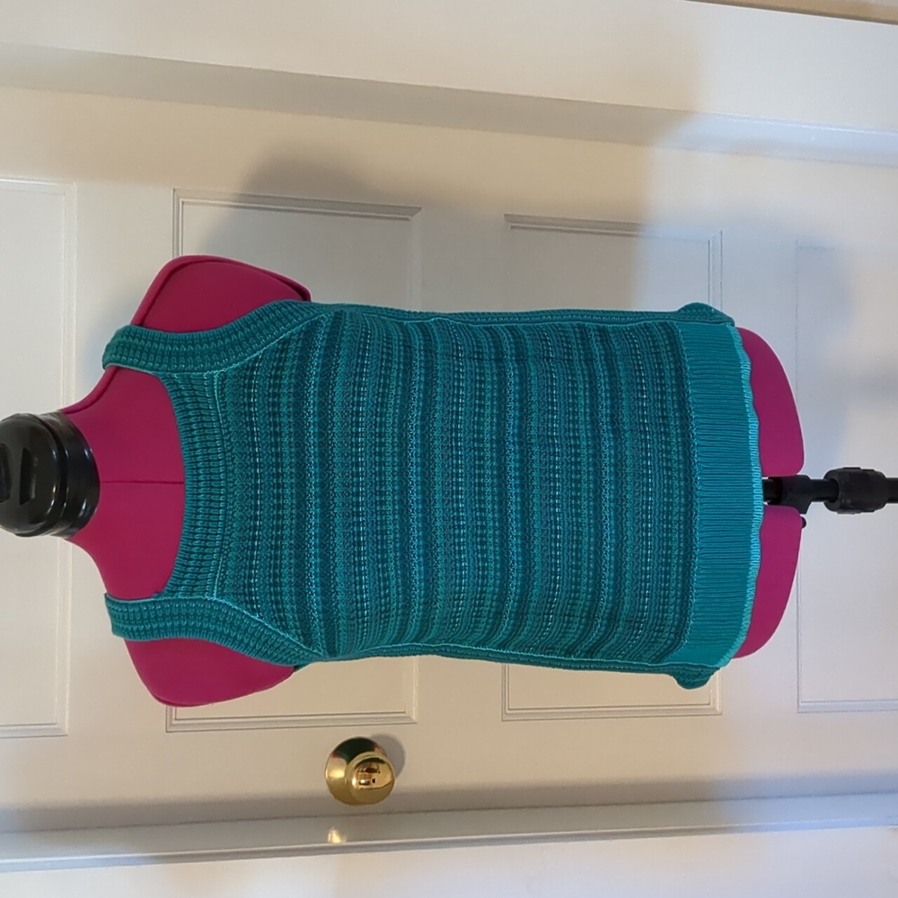 Loft Knit Tank Top Jade Green/Eggplant XSP